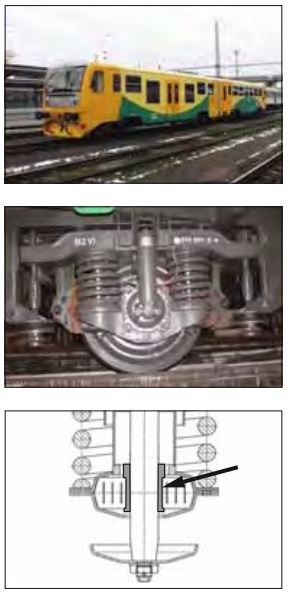 Gleitlagerbuchsen im Fahrwerk von Regionalzügen