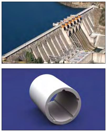 Gleitlagerbuchse für die Kreiselpumpe in einem Wasserkraftwerk